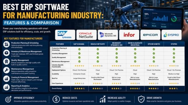 Best ERP Software for Manufacturing Industry
