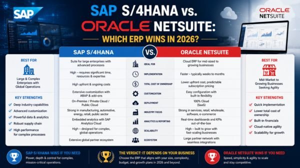 SAP S/4HANA vs Oracle NetSuite